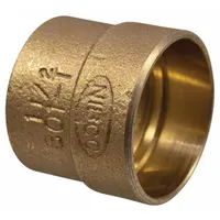 NIBCO Sweat Fitting Adapter: 1 1/2 in CTS x 1 1/4 in CTS, Cup x Tube, Bronze (MPN E011850)