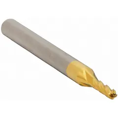 General purpose carbide ball end mill with TiN coating for extended tool life. Features 4 flutes, 2 mm mill diameter, 6.3 mm length of cut, and 39 mm overall length. Suitable for 3D contouring, slotting, and profiling in mold and die work and general machining.