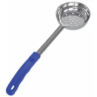 CRESTWARE Portion Controller: 8 oz Capacity, Stainless Steel, Perforated, Blue, 15 in Overall Lg (MPN SPO8P)