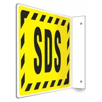 Safety Sign: PETG, Mounting Holes Sign Mounting, 8 in x 12 in Nominal Sign Size, Not Retroreflective