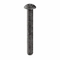 Tamper Resistant Screw: #10-24 Thread Size, 1 1/2 in Lg, Steel, Black Oxide, Button, 25 PK (MPN 81160)