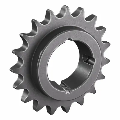 TSUBAKI Sprocket: For 60 Chain, 19 Teeth, 4.557 in Pitch Dia, 4.945 in Outside Dia - Size 60 Bushed-Bore Roller Chain Sprockets