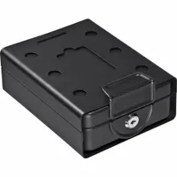 Safe: Key Lock, 0.48 cu ft Capacity, Steel, 2 3/4 in H x 6 1/4 in W x 8 in D, Not Fire Rated (MPN AX11812)