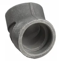 Socket weld high-pressure pipe fitting with female socket connections on both ends. Designed for 1,500 psi maximum operating pressure at 150° F. Used to change flow direction in industrial piping systems for hydraulic, pneumatic, and process lines