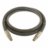 Suction and Discharge Hose: 3/8 in Hose Inside Dia., 10 ft Hose Lg, 225 psi, Grey, Coupled Assembly (MPN K6158-06-10MM-SS)