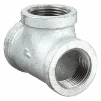 This ANVIL pipe tee is a medium-pressure threaded fitting with run x run x branch configuration. Rated for 300 psi at 150°F, it is used to split or combine fluid flow in industrial piping systems. The 1/8 in x 1/8 in x 1/8 in size suits small-bore applications in machining, material handling, and HVAC systems