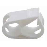 Clamp: 25.4 mm Overall Lg, Polypropylene, White (MPN 670715)