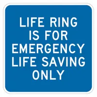 Reflective Life Jackets Sign: Aluminum, Mounting Holes Sign Mounting, Diamond Grade, 0.08 in Thick (MPN T1-1838-DG_18x18)