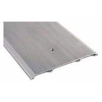 This 6 ft aluminum saddle threshold features a fluted transition type for door openings. It provides a smooth transition between floor surfaces and helps seal the gap under a door to block drafts, dust, and pests in industrial or commercial buildings