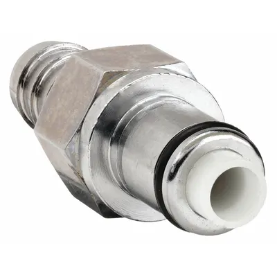 COLDER Quick Connection Insert: Insert, 5/16 in ID Size, Barbed, Brass - Chrome-Plated Brass Quick-Disconnect Tube Fittings