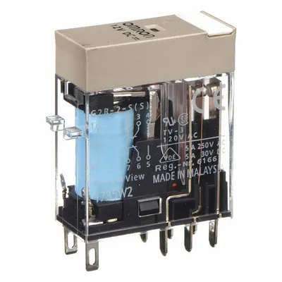 OMRON General Purpose Relay: Socket Mounted, 5 A Current Rating, 12V DC, DPDT - Socket-Mounted Relays