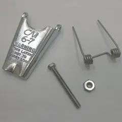 This latch assembly is designed for use with Lodestar series electric chain hoists. It serves as a replacement latch kit for hoist hooks, securing loads during lifting operations. Compatible with hoists rated for 4,000 lb capacity.