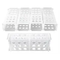 Tube Rack: Polypropylene, Natural, 12 Compartments, Benchtop (MPN 120687)