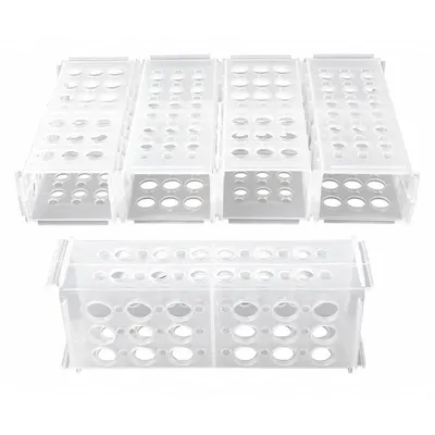 HEATHROW SCIENTIFIC Tube Rack: Polypropylene, Natural, 12 Compartments - Lab Storage Racks