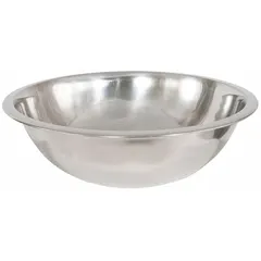 Stainless steel mixing bowl with 16 qt capacity and 17 7/8 in outside diameter. Silver finish. Suitable for mixing, proofing, and storing large batches of dough, batter, or ingredients in commercial and industrial food preparation settings.