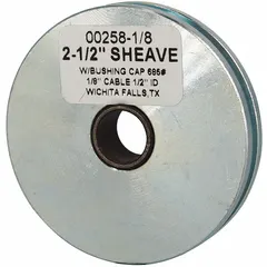 Wire Rope Sheave, Open, 685 lb WLL, 1/8 in Rope Dia, 00258-1/8-C
