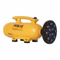 Centrifugal Blower: 160 cfm, 4 hp, Fixed Frame, 115V AC, Variable Speeds, Yellow, Horizontal Only (MPN PDS-12)