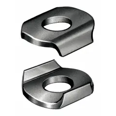 Steel flanged washer for toggle clamps, 3/4 inch length. Provides a mounting base and distributes clamping force. Compatible with DE-STA-CO model 2002-U. Used in industrial fixturing and workholding applications.