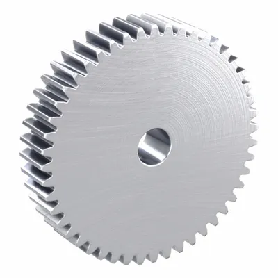 KHK GEARS Hubless Spur Gear: Module m 2, 48 Teeth, 15 mm Bore Dia, Stainless Steel - Hubless Metric Spur Gears