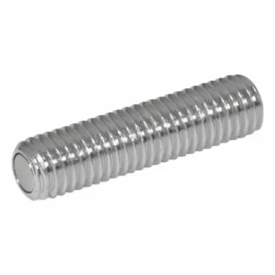 JW WINCO M6 x 20 mm Magnetic Flat Point Set Screw, Socket Drive, Steel - Magnetic Flat Point Set Screws
