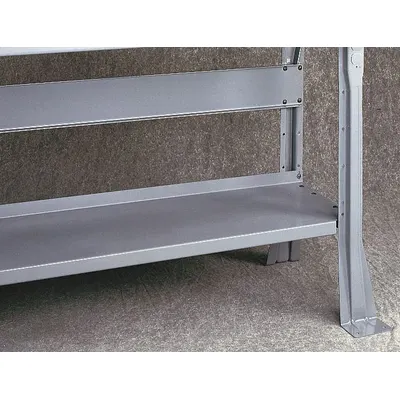 TENNSCO Lower Shelf: 96 in Overall Wd, 14 in Overall Dp, Gray, Steel - Shelves for Workbenches