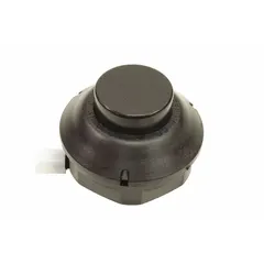 This plastic foot button assembly is designed for use with wash fountains, providing hands-free operation. It includes a 1/8 in compression nut for installation. Suitable for commercial and institutional settings where hygiene is a priority.