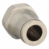 LEGRIS Push-Fit Adapter Fitting: 6 mm OD x 5 mm Pipe Size, Push-to-Connect x Metric, Brass, Silver (MPN 3601 06 19)