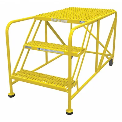 COTTERMAN Work Platform: 2.5 ft Platform Ht - Max, 36 in x 48 in, Steel - Tilt-&-Move Rolling Single-Access Platforms