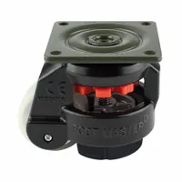 FOOT MASTER Plate Caster: Polyurethane Tread, 50 mm Wheel Dia, 82 mm Mounting Ht, Medium Duty (MPN GD-60-F-HUP-FBL)