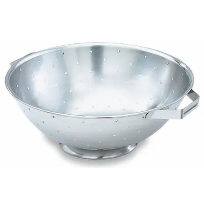 VOLLRATH Colander: 5 qt Capacity, 4 1/4 in Overall Ht, Stainless Steel - Colanders