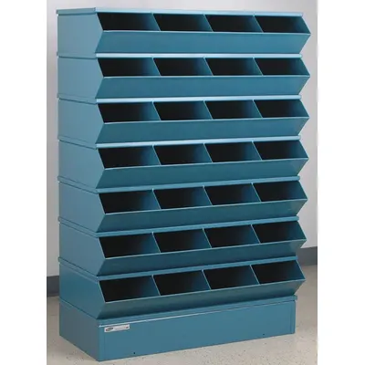 STACKBIN Sectional Stacking Bin Unit: 58 1/2 in x 28 in x 58 1/2 in, Std, 28 Compartments - Stationary Stacking Bin Units