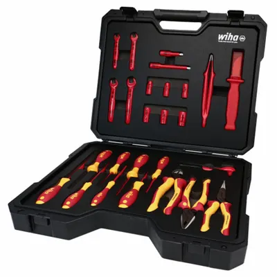 WIHA EV Service Tool Kit: 17 Pieces, Insulated - Electric Vehicle Tool Sets