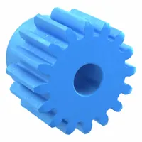 Machined Spur Gear: Module m 2, 16 Teeth, 10 mm Bore Dia, Nylon, 20° Pressure Angle, Plain Bore (MPN PS2-16)