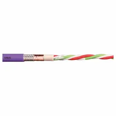 This continuous flexing bus drop cable is designed for Ethernet/CAT6A systems in applications requiring reliable data transmission under constant motion. It features (4) shielded twisted pairs of 26 AWG conductors with a TPR jacket. The cable has a minimum bend radius factor of 5 x OD for fixed installations and 8 x OD for flexible applications. Sold by the foot.