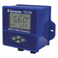 SENSOREX Sensor: TX100, ORP/pH, 0 to 14 pH, Tinned Leads (TL), 3 7/8 in Overall Dia