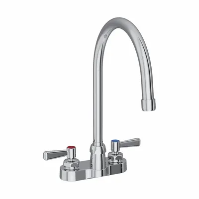 ELKAY Handle-Operated Faucet: Elkay, Brass, Centerset, Deck, 2 Mounting Holes - Centerset Kitchen Faucets