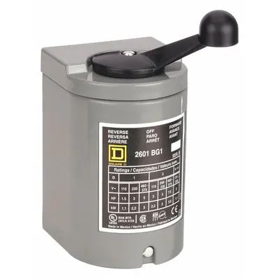 SQUARE D Drum Switch: 3 Pole, Single Phase, Maintained/Momentary, Reversing - Drum Switches