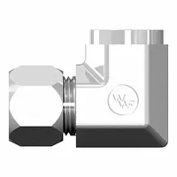 WEATHERHEAD Compression Fitting Elbow: 3/4 in OD x 3/4 in Pipe Size, 1 1/16-12 x 3/4-14 Thread Size (MPN 7455X12X12)