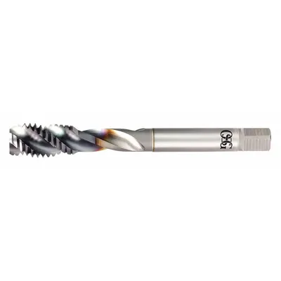 OSG Spiral Flute Tap: #6-32 UNC, H2 / 2B-3B, 3 Flute, Bottoming Chamfer - Spiral-Flute Taps for Steel & Stainless Steel