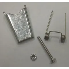 This latch assembly is designed for use with Lodestar series electric chain hoists. It is compatible with hoists having a load capacity of 500 lb to 1,000 lb. The assembly serves as a replacement or upgrade latch for the hoist hook, helping to secure loads during lifting operations.