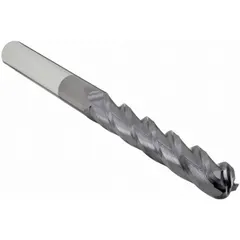 This general purpose carbide ball end mill features an AlTiN coating for heat resistance and wear protection. With 4 flutes, a 1" mill diameter, 4" length of cut, and 7" overall length, it is suitable for creating contoured surfaces, slots, and 3D profiles in metal and composite workpieces.