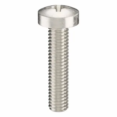 USA INDUSTRIALS Machine Screw: M3.5x0.60 Thread Size, 16 mm Lg, 18-8, Stainless Steel, Plain - Pan Head Machine Screws