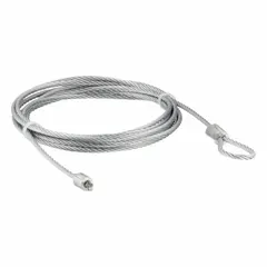 This spring cable set is constructed from carbon steel and rated for a maximum load of 2,155 lb. With an overall length of 8 21/32 ft, it is supplied as one pair. Typical applications include industrial lifting, tensioning, and counterbalancing tasks in material handling and maintenance environments.