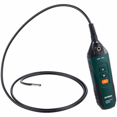 EXTECH Video Borescope: 1280 x 720, 5 ft Shaft Lg, 0.22 in Shaft Dia, 5.5 mm Camera Dia - Wireless Video Borescopes