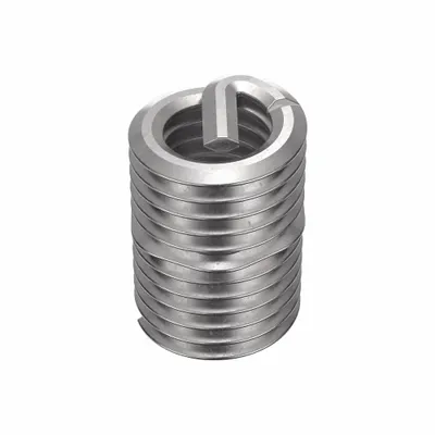 HELI-COIL Helical Insert: Tanged Tang Style, Free-Running, M5-0.80 Thread Size, Plain - Free-Running Tanged Helical Inserts