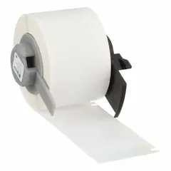 Wraparound Label: 2 1/2 in x 1 in, 1 in, Vinyl, White (Matte), For 6 AWG to 0 AWG Wire Gauge (MPN M6-21-427). Key specifications — Printer Series Compatibility: BMP71; Recommended Ribbon: M61-R4310.