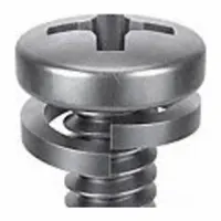 SEMS Screw: Split Lock, M6x1.00 Thread Size, 16 mm Lg, Stainless Steel, Passivated, Pan, 10 PK (MPN 1-MPL-6-16)