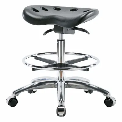 OEM Tractor Stool: Polyurethane, Ht Range 20 in to 28 in, 17 in Seat Wd, 14 in Seat Dp - Polyurethane Lab Stools