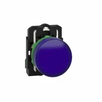 SCHNEIDER ELECTRIC Pilot Light: 22 mm Panel Mounting Size, Blue, LED, XB5 Series (MPN XB5AVB6)