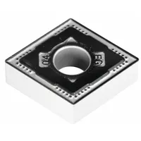 Diamond indexable turning insert for precision machining of non-ferrous materials, composites, and abrasive alloys. Used in turning, boring, and facing operations. Also designated as CNMG160608N-EG